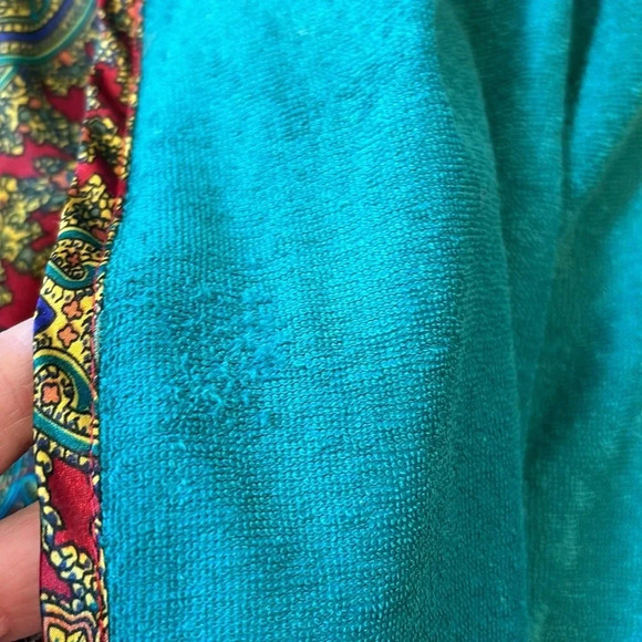 Vtg Victoria’s Secret Robe Gold Label Paisley Terrycloth OSFM - Picture 4 of 8